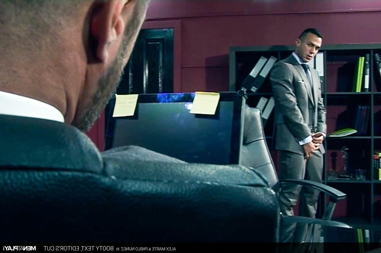20P Gay workmates Pablo Nunez & Alex Marte have a wild anal quickie in the office
