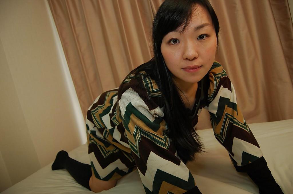 16P Shy asian MILF stripping down and exposing her hairy curves in close up