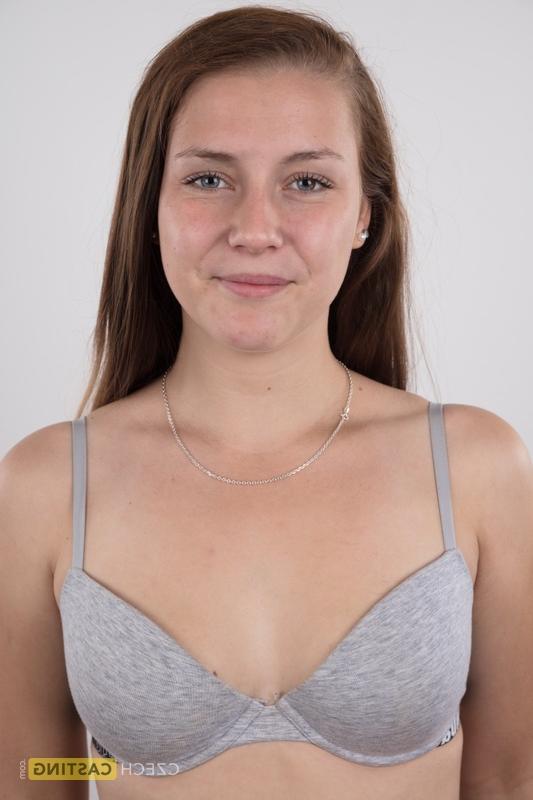 20P 18 year old first timer stands naked after her dress and lingerie is removed