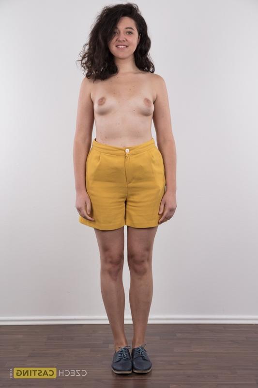 16P Plump first timer Anna stands fully clothed and then bare naked as well