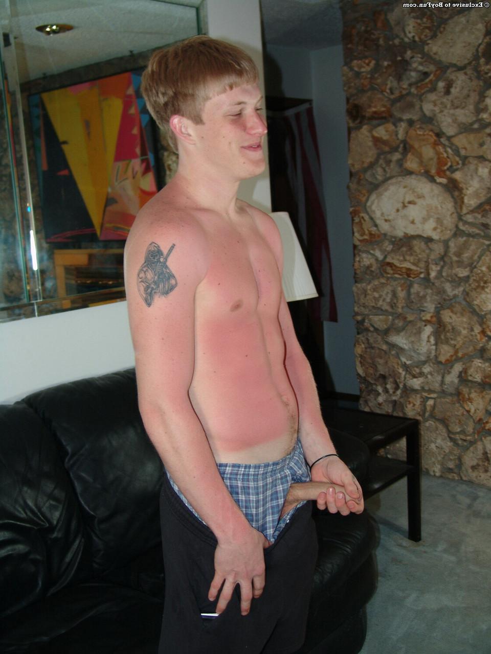 20P Kinky Caucasian boy with a big dick Mikey eats his cum after jerking off