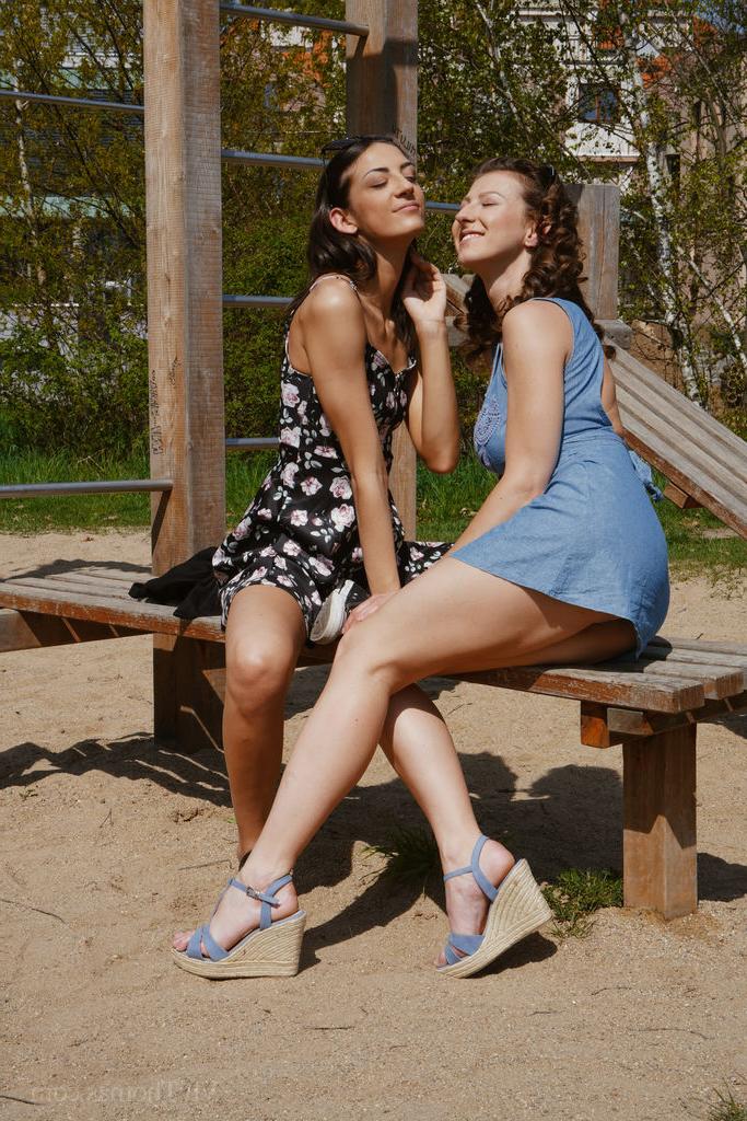 16P Lesbians Emylia Argan & Miki Torrez have sex after getting home from a park