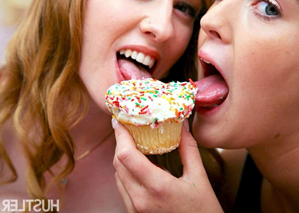 16P Teen lesbians Natali Demore & Trisha Rey lap at each others horny pussy