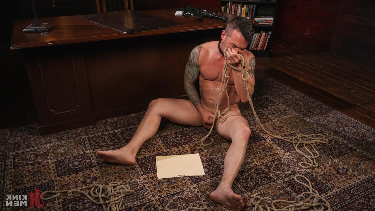 20P Dirty inked gay Lane Colten gets tied up and fucked by a horny gay dom