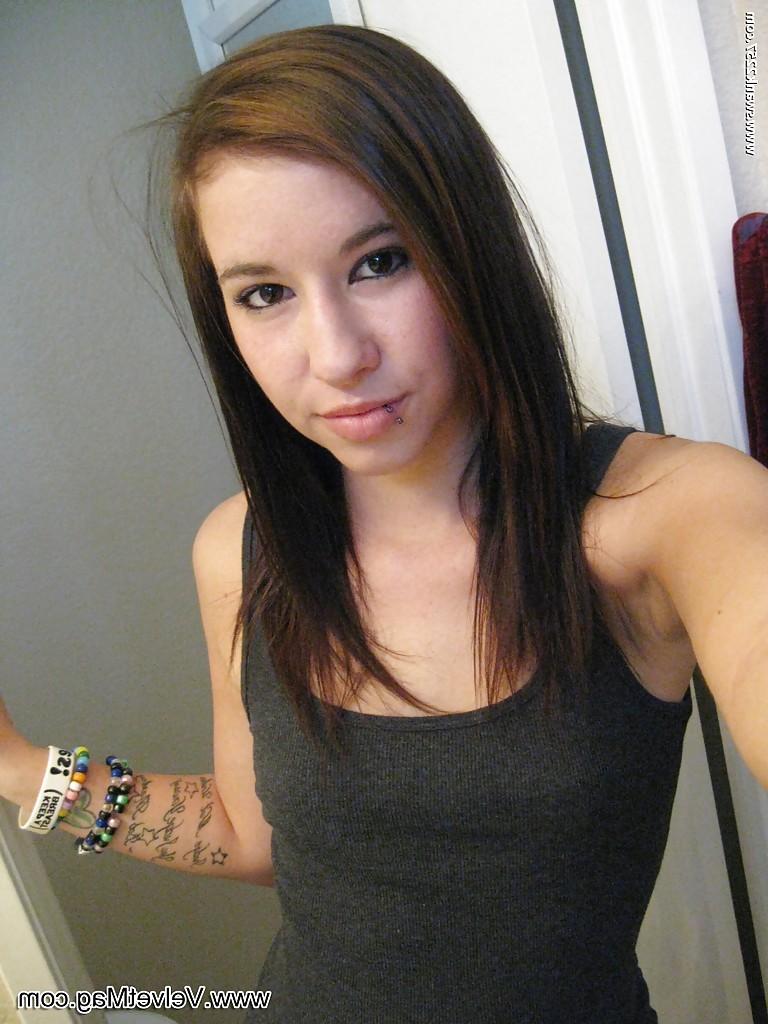 16P Young vixen Becka takes a few shots of her ample ass and her soft tits