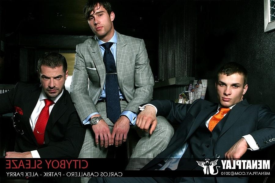 16P Businessmen Alex Parry, Carlos Caballero & Patrik fuck in a gay office 3some