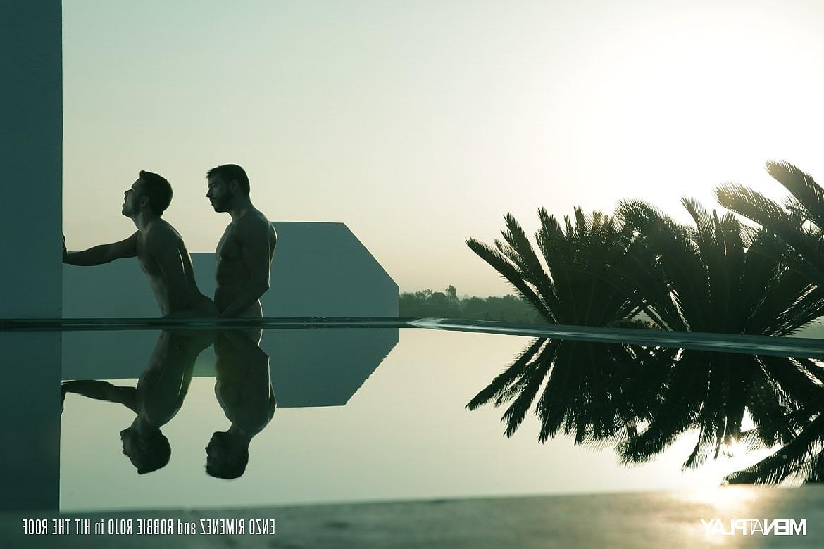 20P Gay Latino Enzo Rimenez fucking cute butler Robbie Rojo outdoors