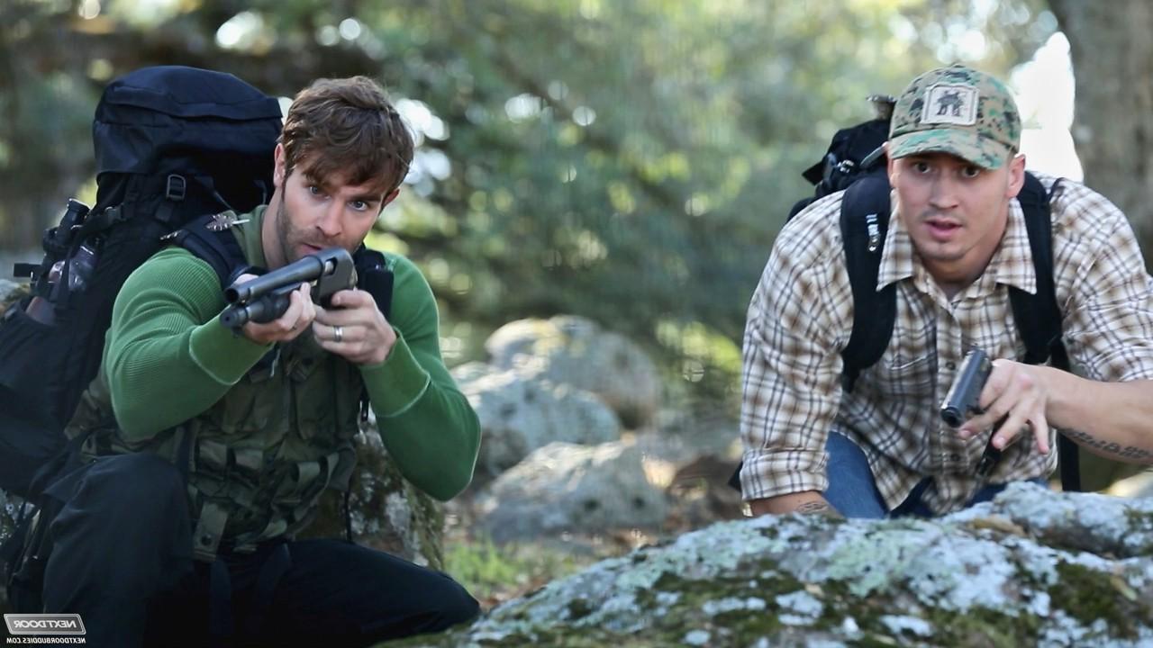 20P Hung gay men Mark Long & Christian Cayden have hardcore anal sex outdoors