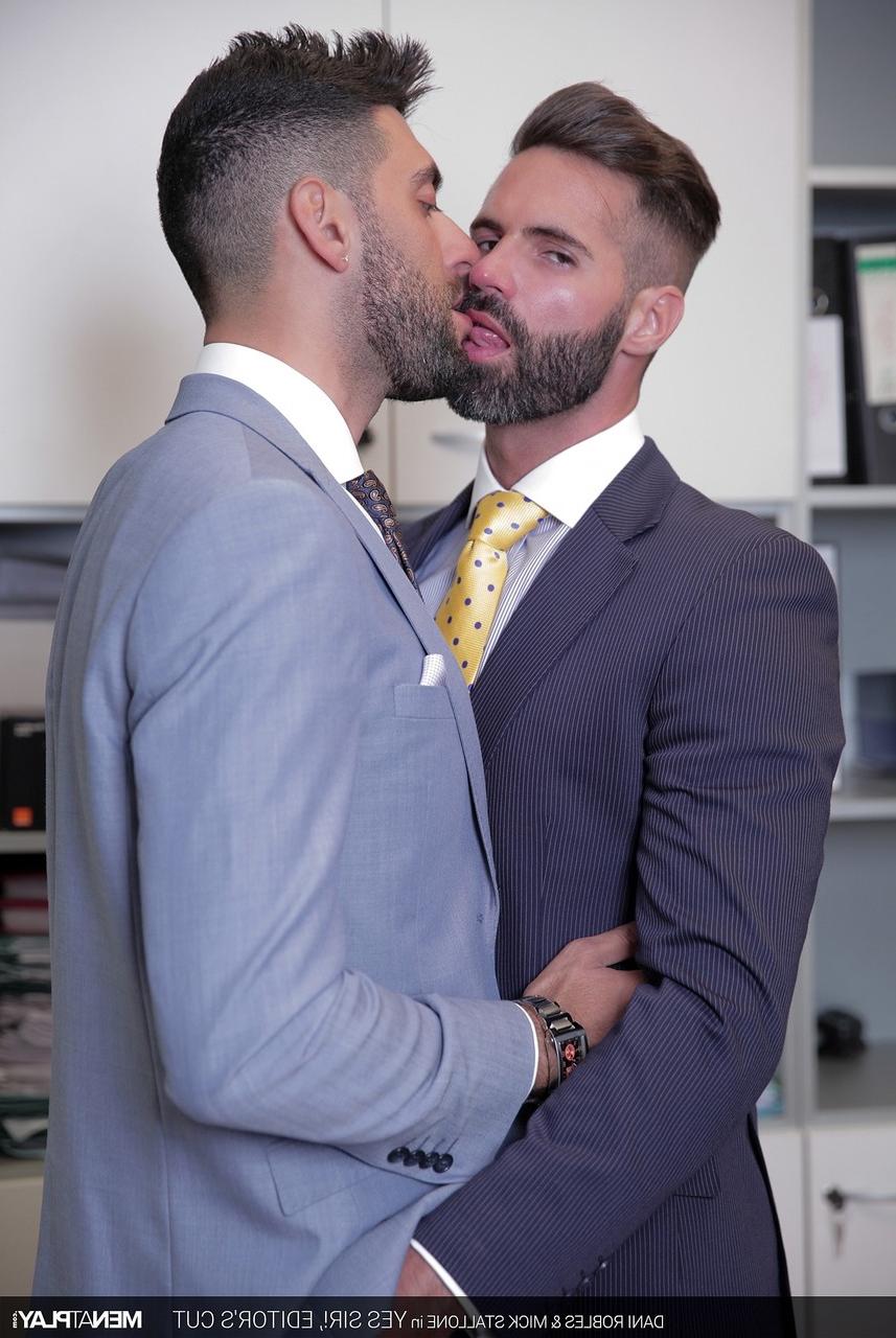 20P Gay colleagues Mick Stallone & Dani Robles have a wild anal quickie at work