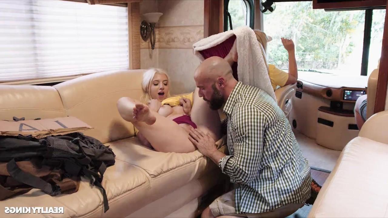 20P Teen hitchhiker with lovely big tits Gia OhMy gets rammed in a trailer