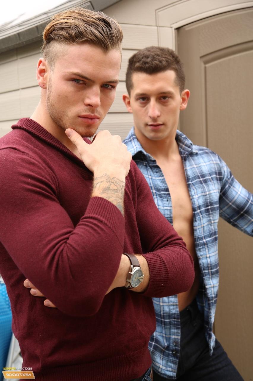 20P Muscular next door buddies Zane Porter & Drake Tyler have wild anal sex
