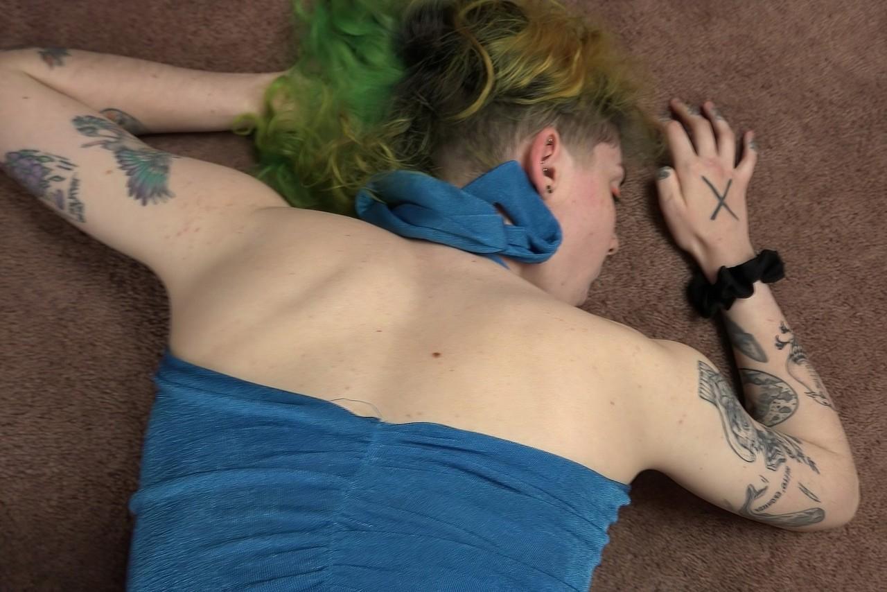 20P Horny babe Mikaela masturbates before taking a rock-hard cock in POV