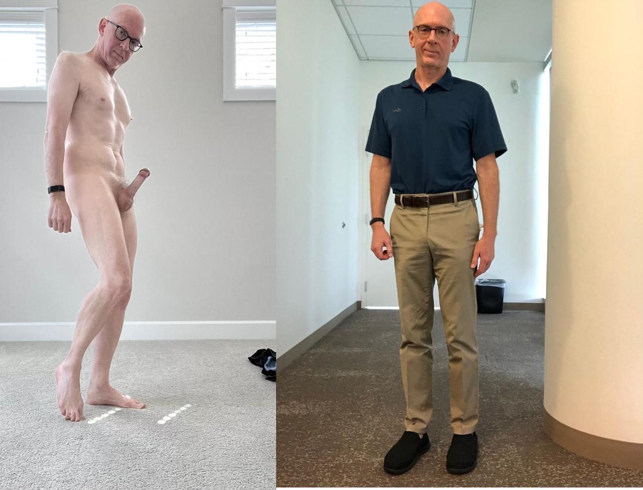 13P Vieil homme gay méchant avec des lunettes se déshabille et montre sa bite et son cul durs