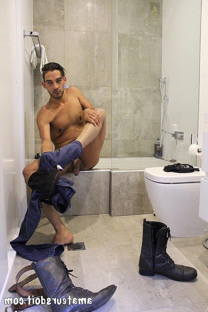 20P Gay amateur Ronaldo Dick pulls out his stiff dick and slides it in a fake twat