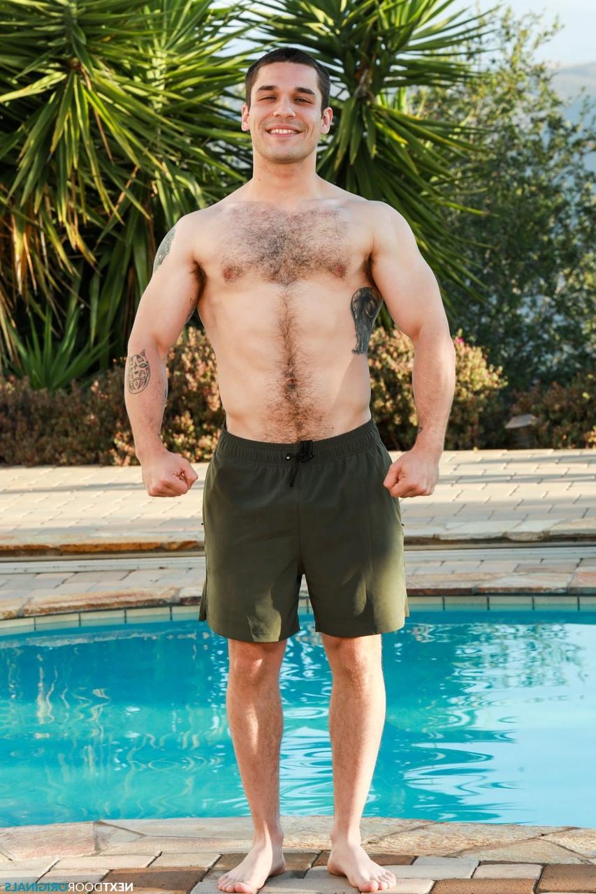 20P Hairy brunette Andrew Miller gets his ass fucked by gay hunk Brandon Anderson