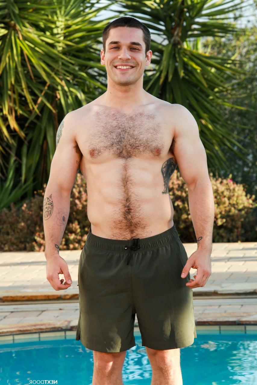 20P Hairy brunette Andrew Miller gets his ass fucked by gay hunk Brandon Anderson