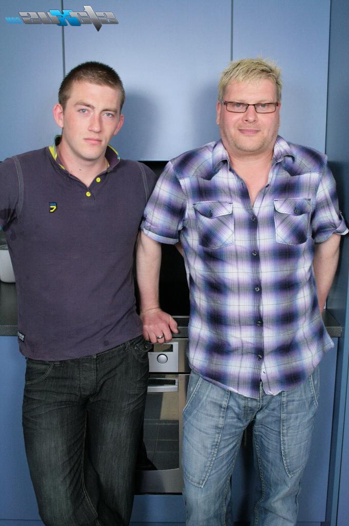 19P Chubby gay dude with glasses Joe James bangs young twink in the kitchen