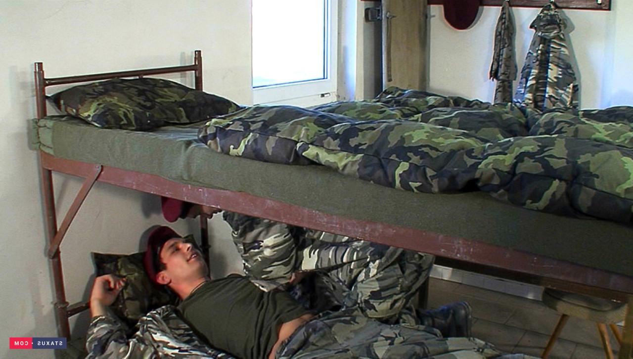 10P Twinks Tom Smith, Sebastian Grant & Jose Manuel fuck in a gay military 3some