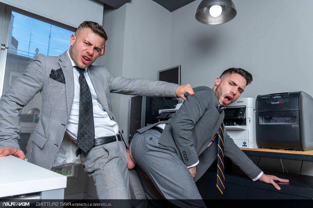 20P Horny dudes in suits Allen King and Luciano bang hard fully clothed