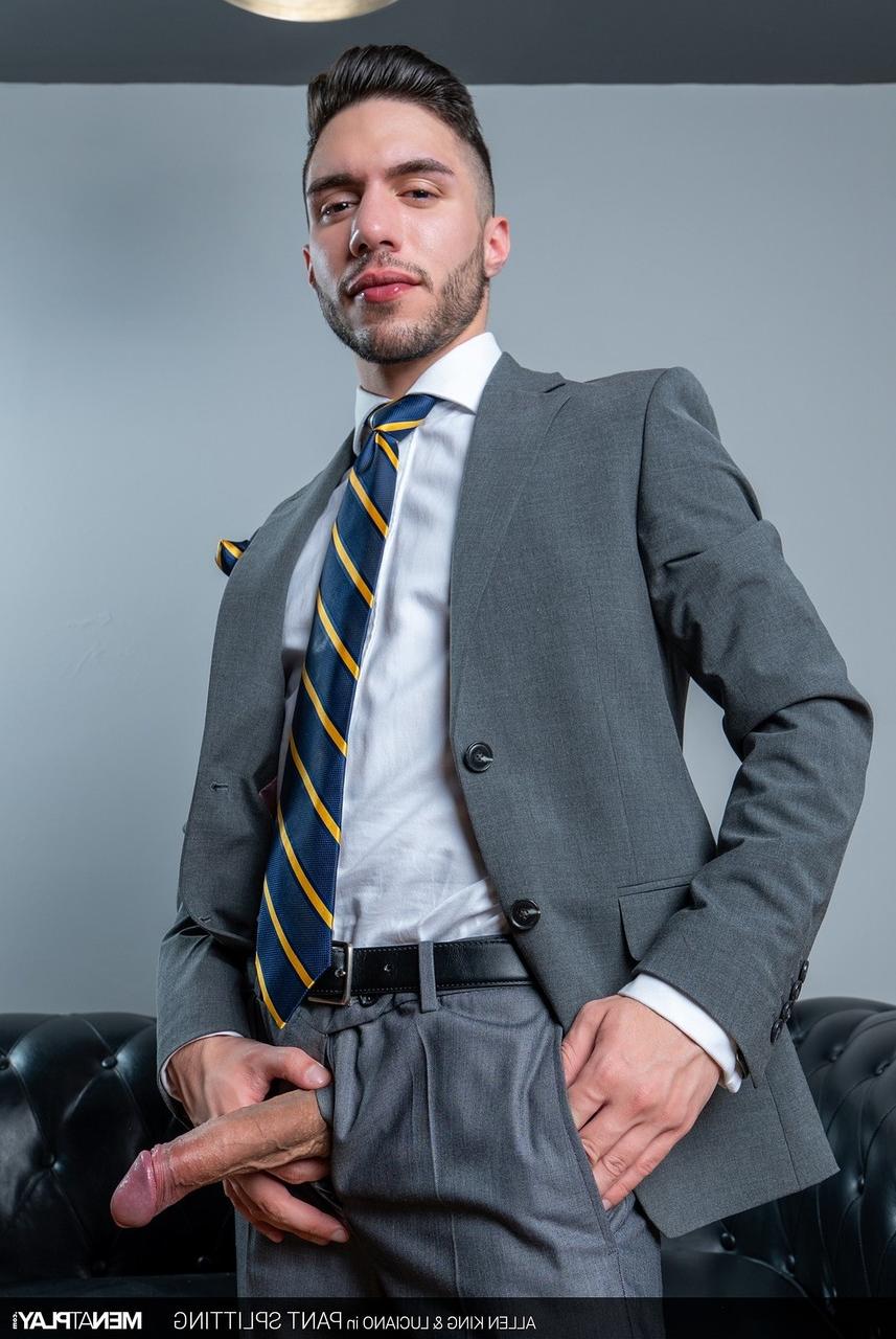 20P Horny dudes in suits Allen King and Luciano bang hard fully clothed