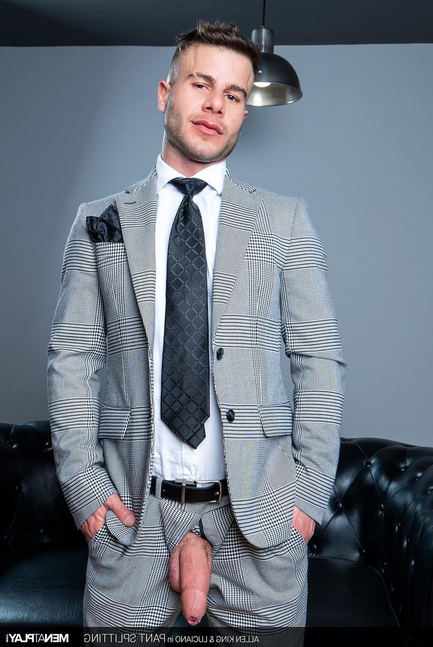 20P Horny dudes in suits Allen King and Luciano bang hard fully clothed