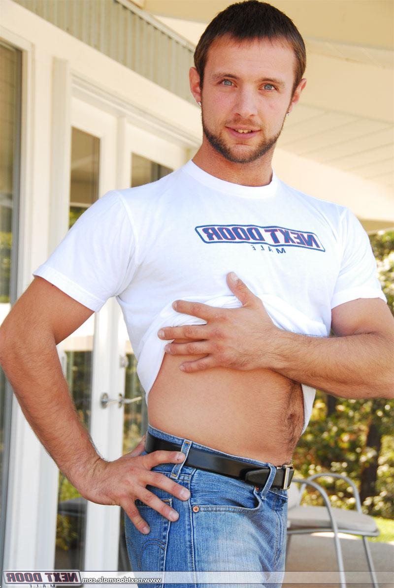 20P Strong brunette Mikey Camin strips, reveals his hairy body and jerks off
