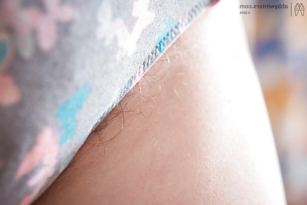 16P Small tit redhead amateur Jada spreading her hairy pussy in her bedroom