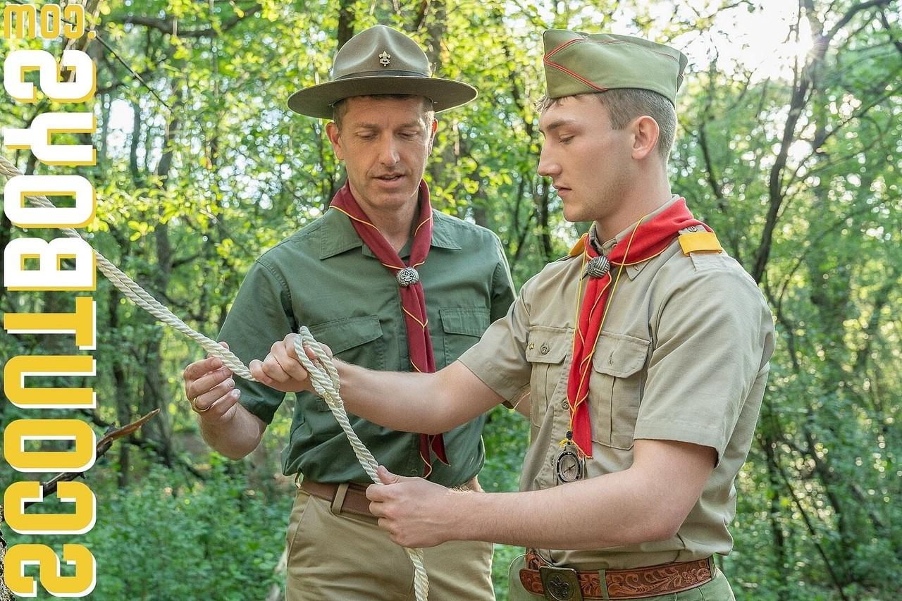 20P Gay boy scout boy Scout Colton & Scoutmaster St Michael fuck in the forest