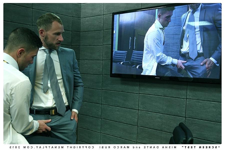 19P Muscular gay Marco Rubi enjoys a wild anal quickie with his boss Misha Dante