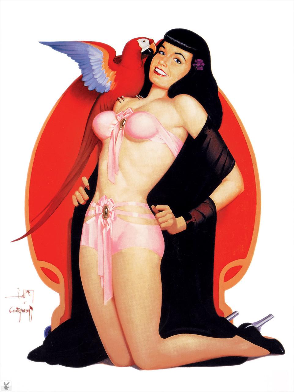 12P Playboy-Bilder von Bettie Page aus dem Jahr 1995, die ihren spektakulären Körper zur Schau stellt