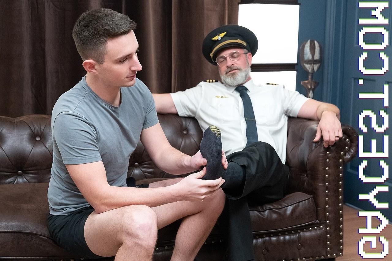 20P Muscular old pilot Mr Weston enjoys wild anal sex with a young gay cutie