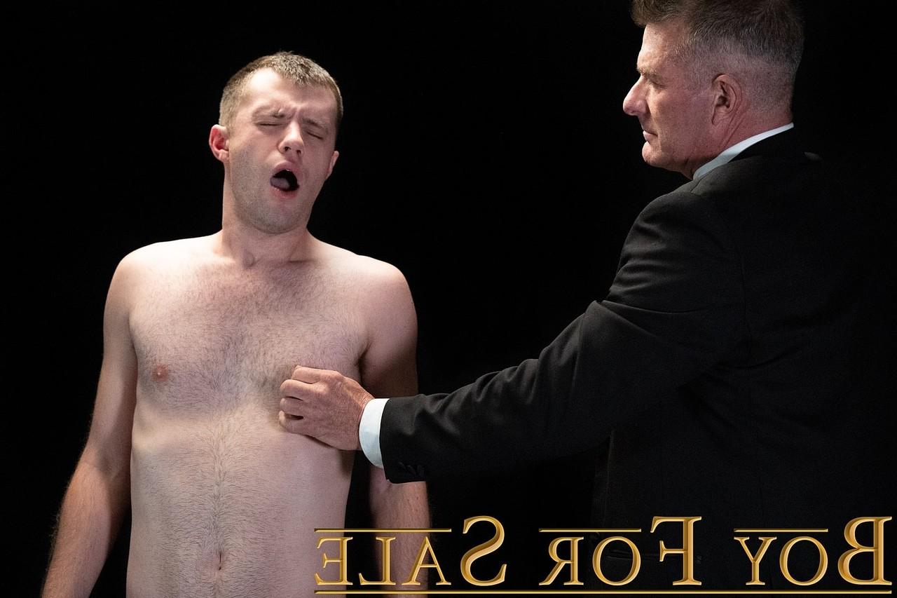20P Blonde boy Maxx getting his tight asshole toyed by cruel gay master Figata