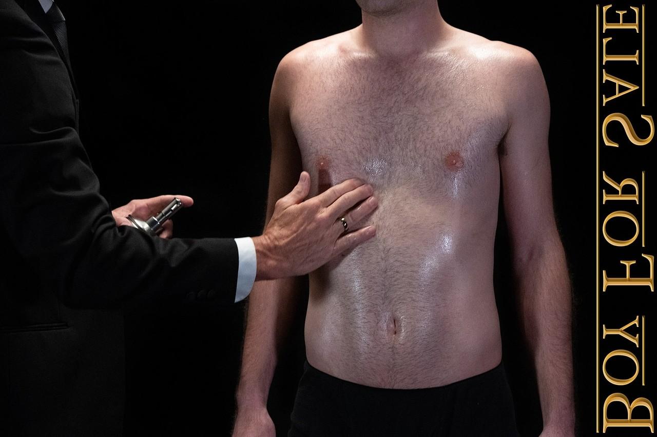 20P Blonde boy Maxx getting his tight asshole toyed by cruel gay master Figata