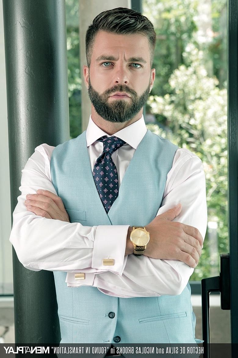 16P Stunning bearded hunks Hector de Silva and Nicolas Brooks fuck in suits