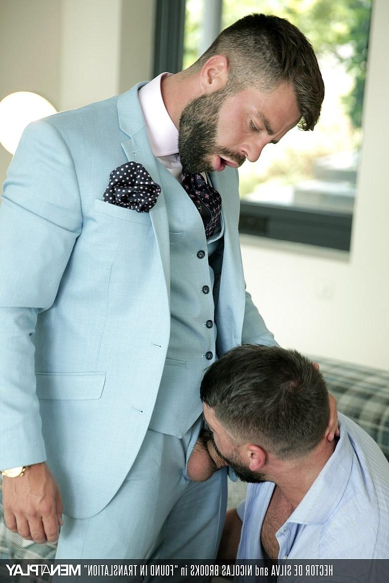 16P Stunning bearded hunks Hector de Silva and Nicolas Brooks fuck in suits