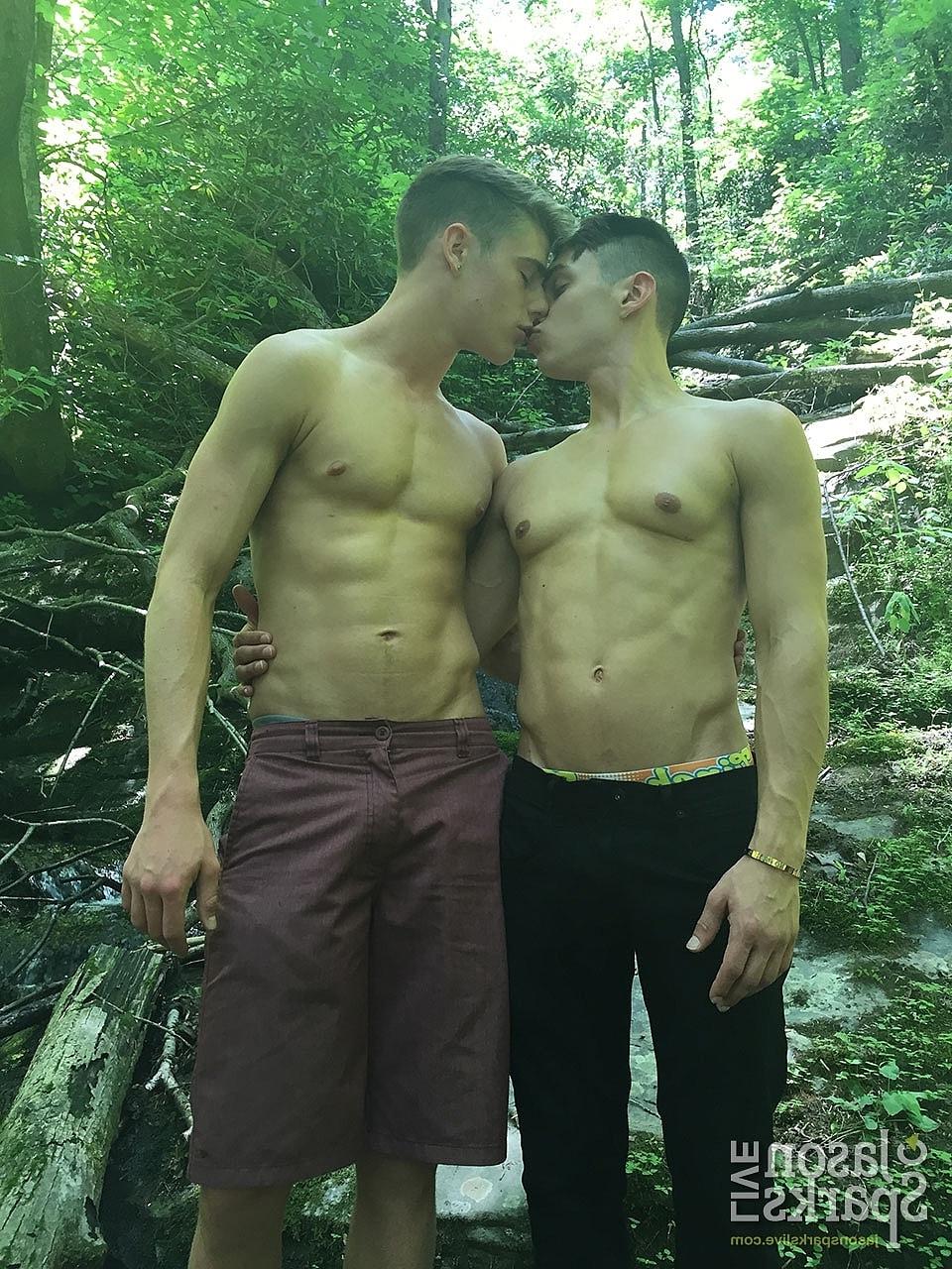 20P Gay blonde Travis Stevens on his knees getting ass fucked by Anthony Verusso