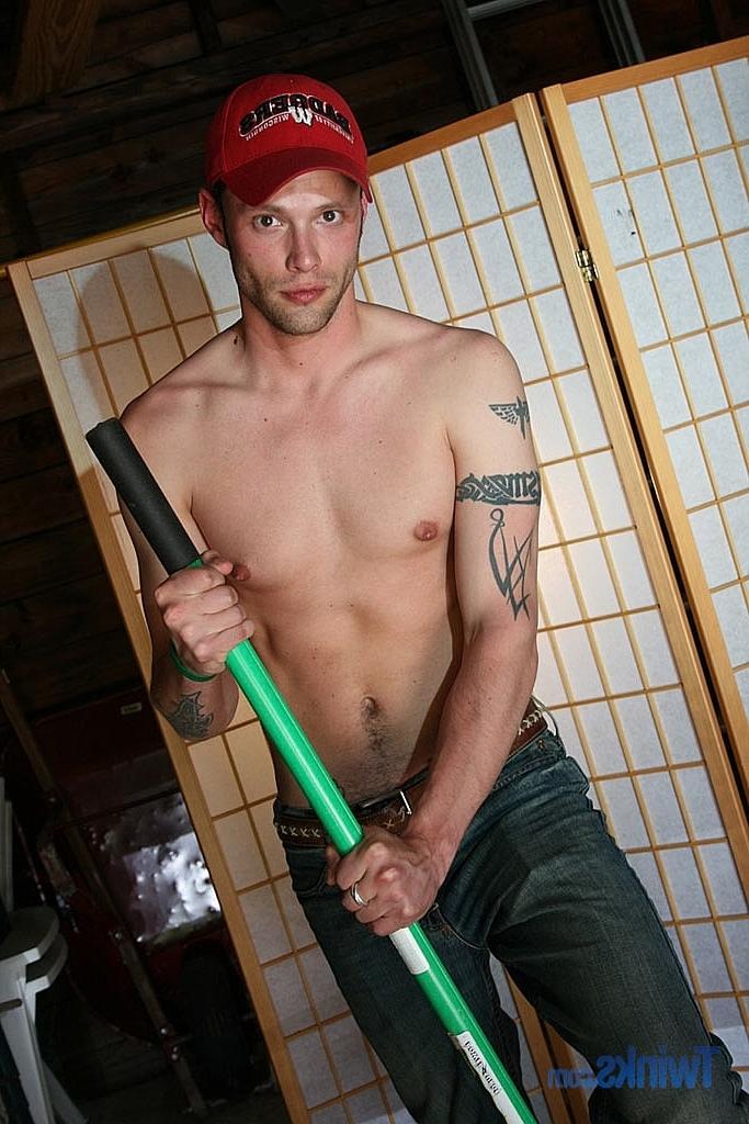 20P Tattooed twink Jack Wolfe unveils his big dick during a hot striptease