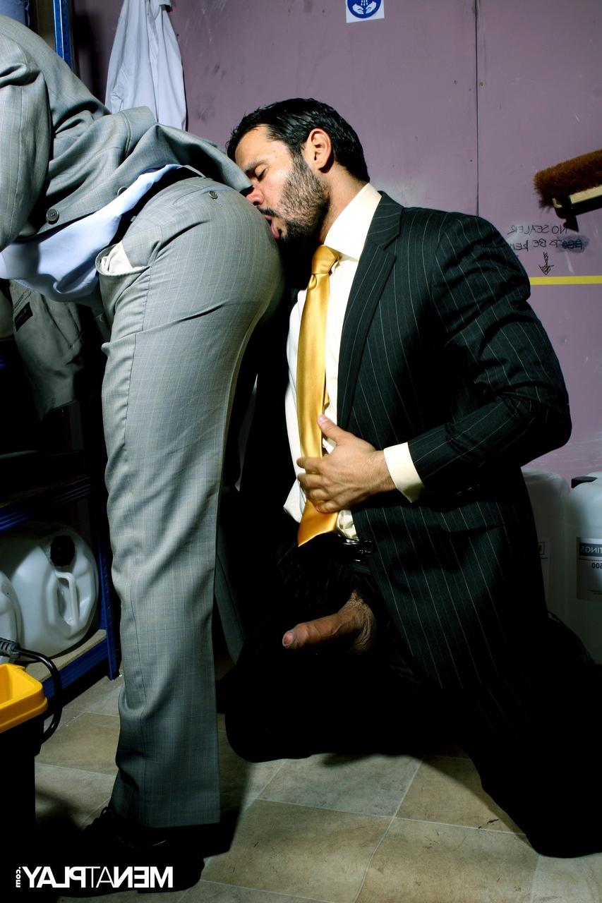 16P Gay coworkers Tiko & Jean Franko have a doggystyle anal quickie while standing