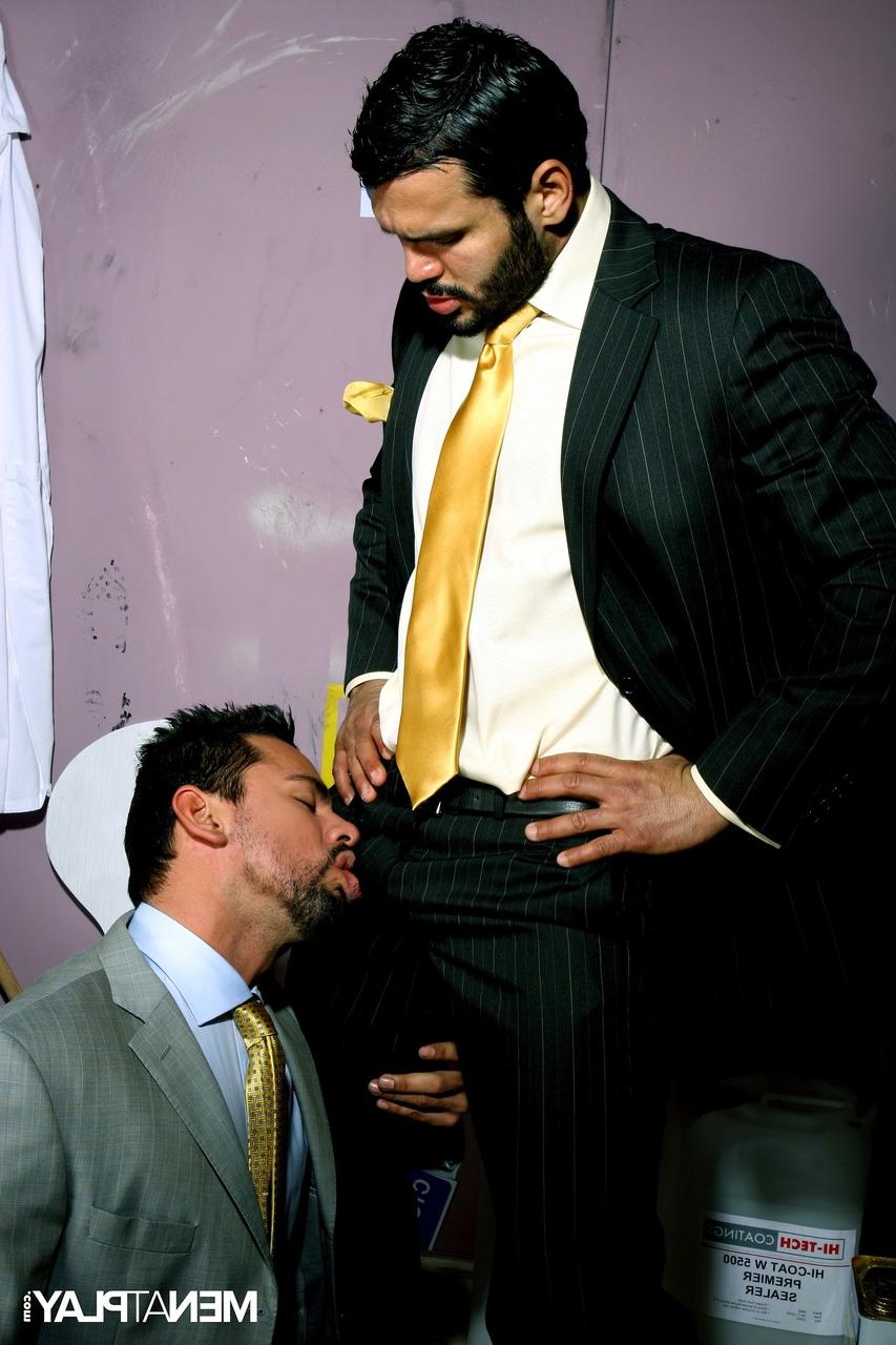 16P Gay coworkers Tiko & Jean Franko have a doggystyle anal quickie while standing