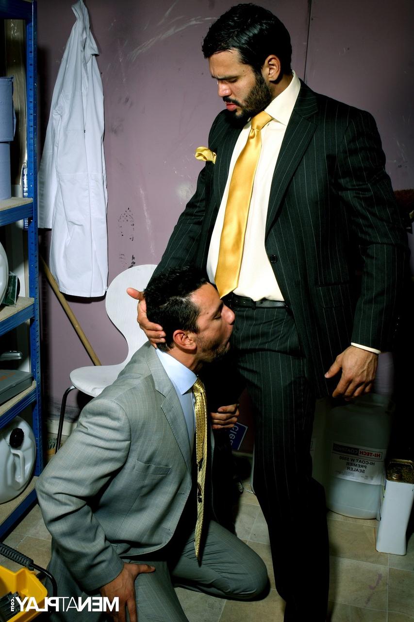 16P Gay coworkers Tiko & Jean Franko have a doggystyle anal quickie while standing