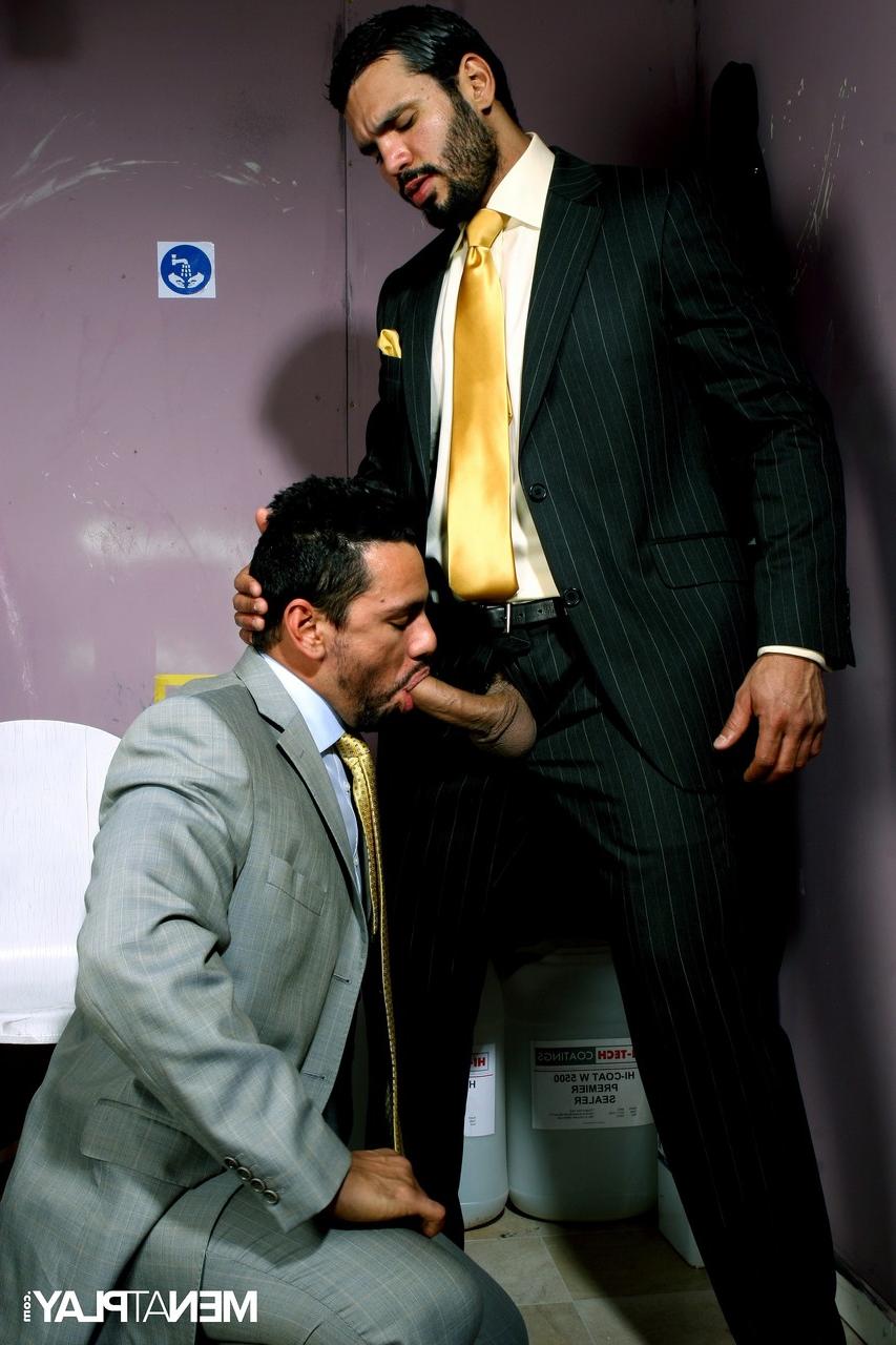 16P Gay coworkers Tiko & Jean Franko have a doggystyle anal quickie while standing