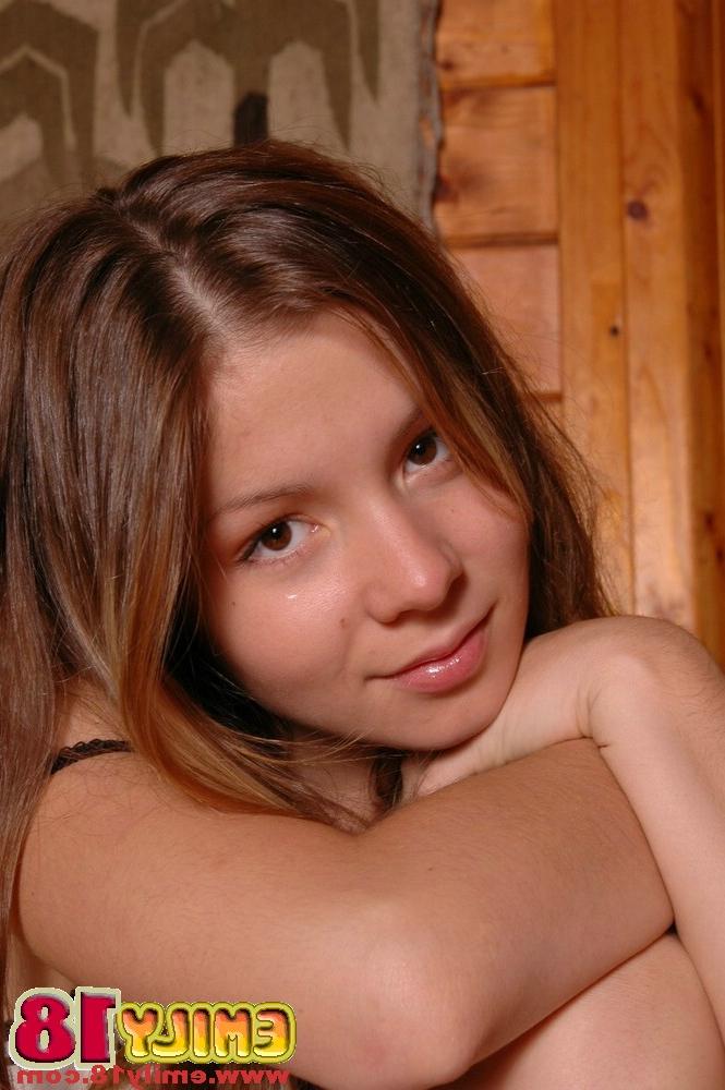 15P Charming 18 year old sticks her tongue out while going topless
