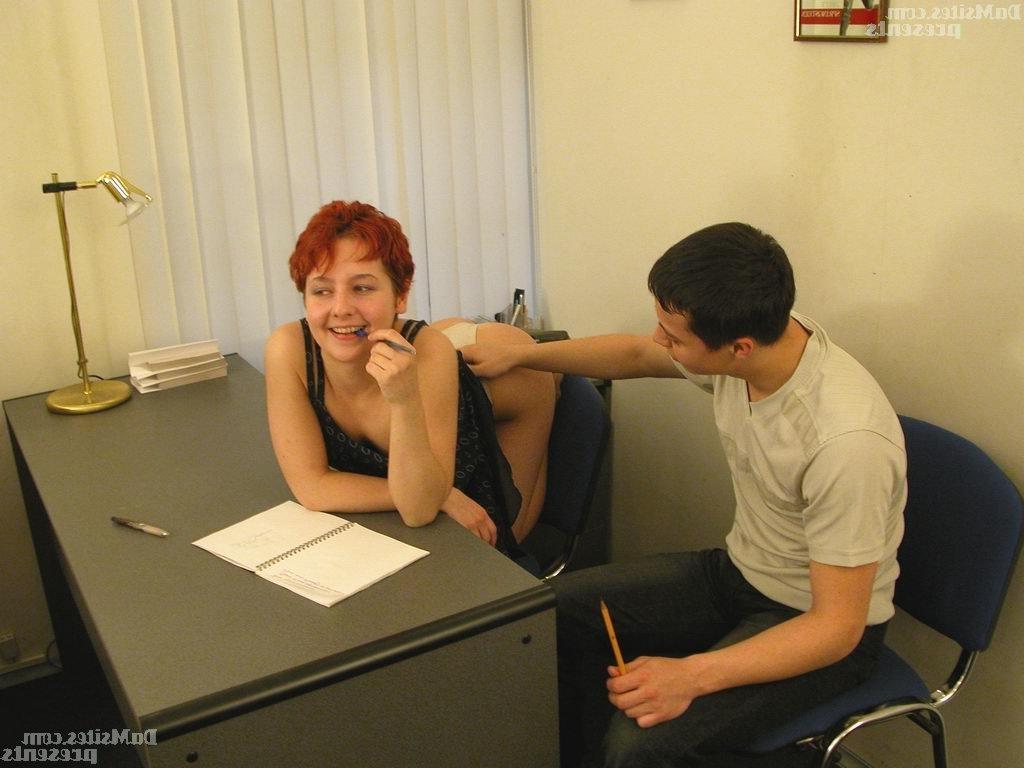 20P Redhead teen Vlada visits her classmate and gets rammed on the table