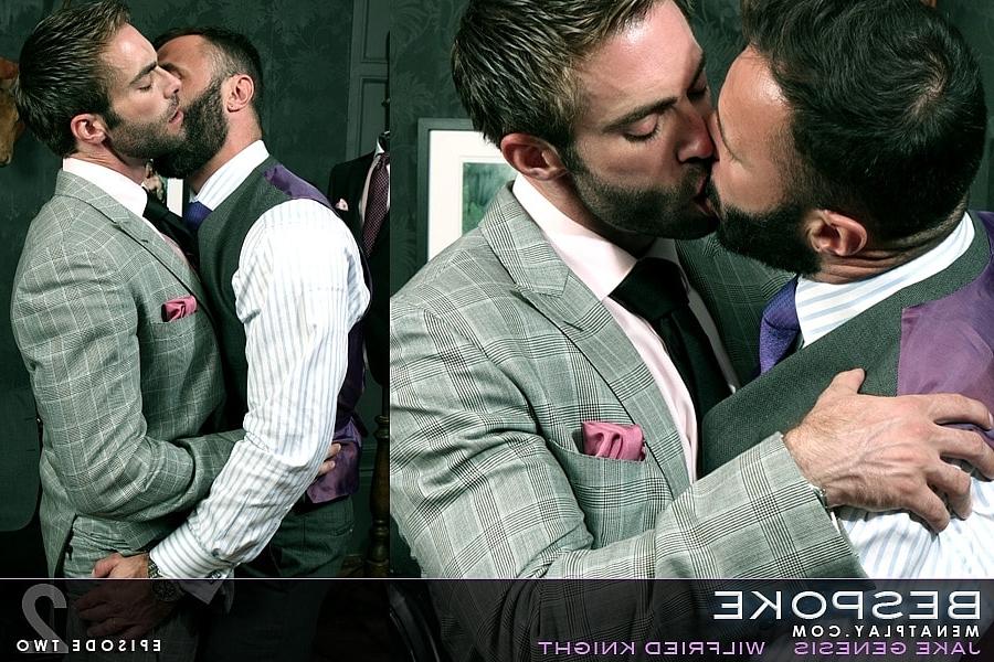 16P Os gays barbudos Jake Genesis e Wilfried Knight fodem forte depois de se beijarem