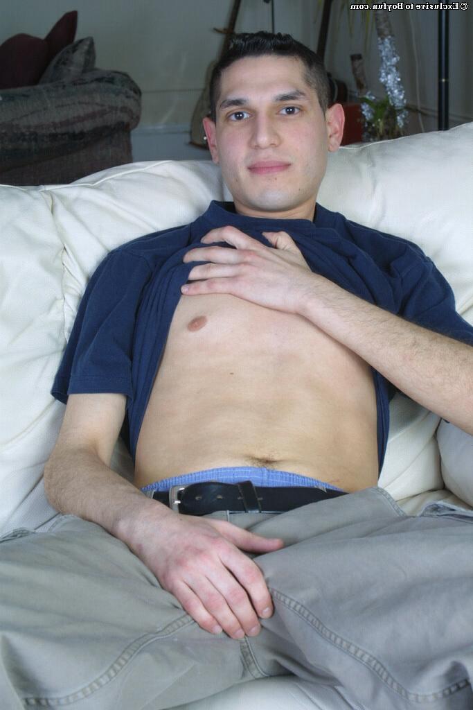 20P Gay Caucasian hunk Sean unveils his hairy big booty and jerks off