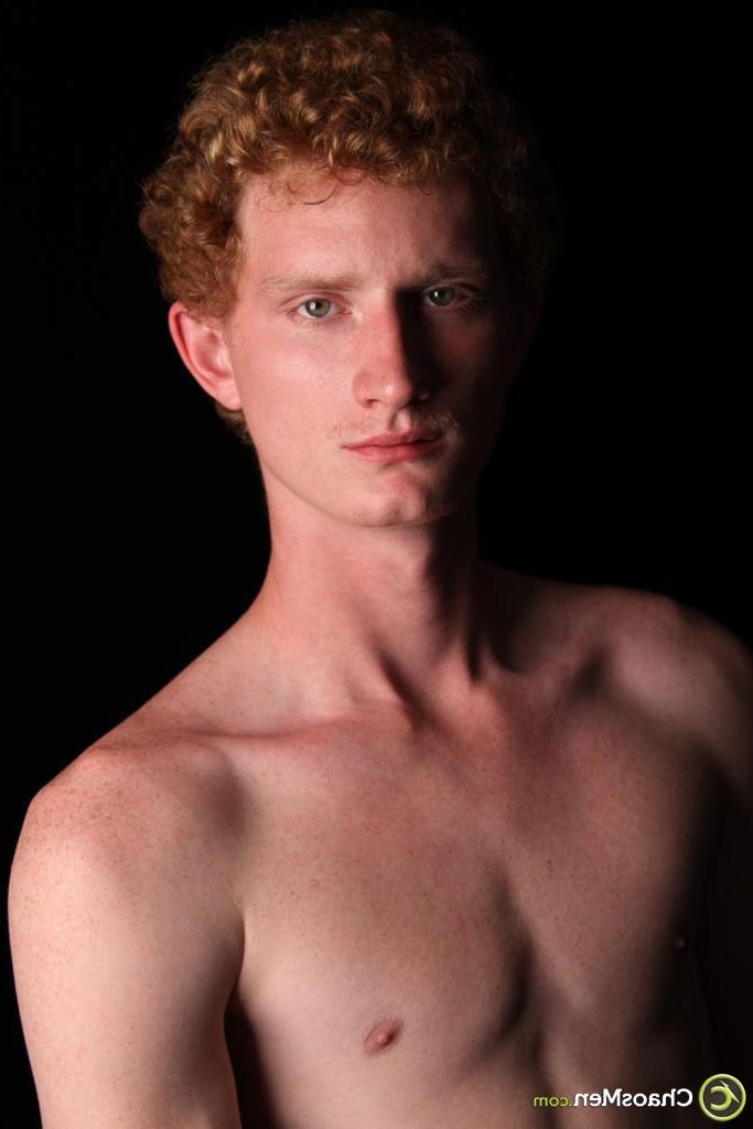 20P Redheaded twink Shane Thompson shows off his big dick & his hot ass