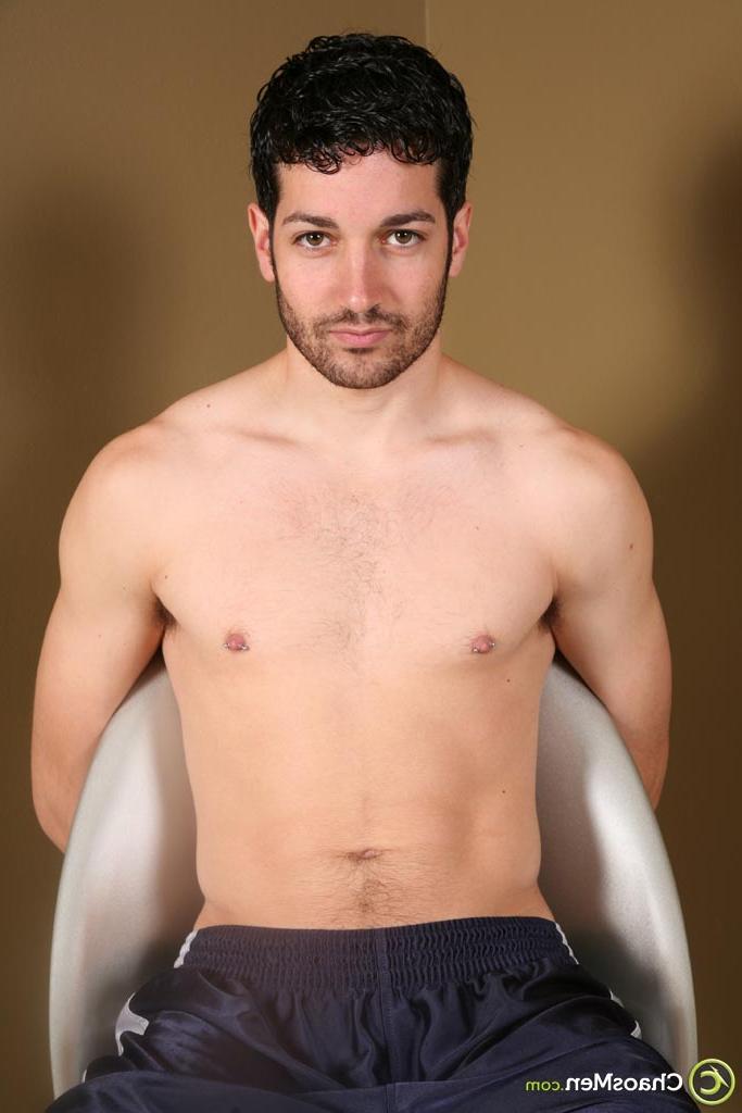 18P Kinky blindfolded and tied up gay hunk Silas gets his dick sucked in a chair