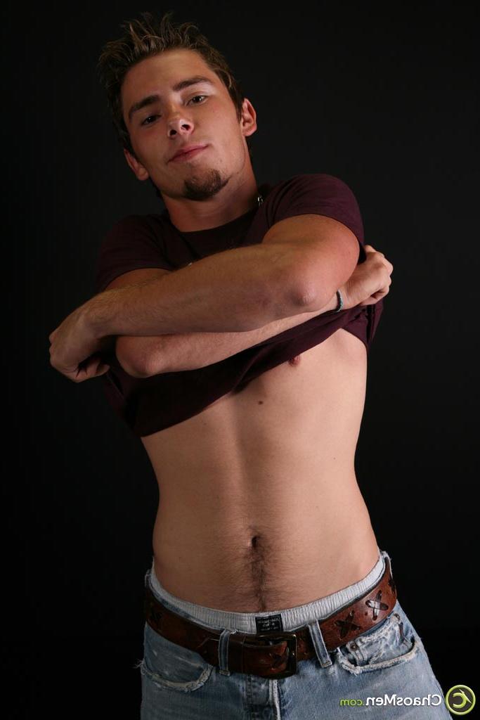 20P Gorgeous twink Bryson strokes his hairy dick after stripping naked
