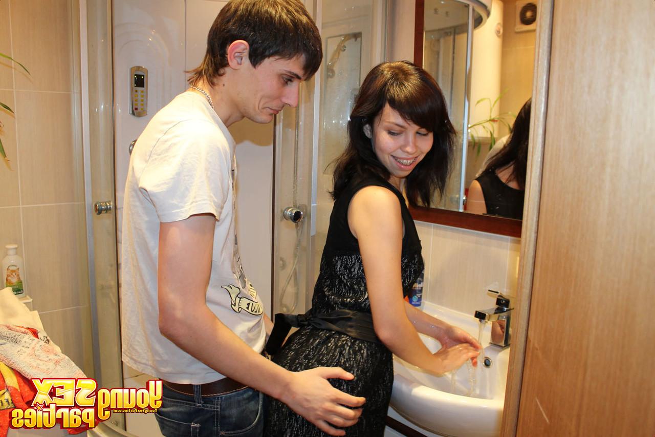 20P Naughty teens Tonya & Iva Zan having a wild foursome with their boyfriends