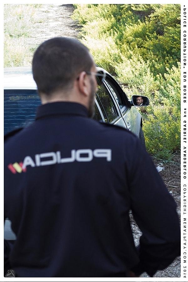 20P Gay policeman Edu Boxer has a doggystyle anal quickie with a hot bottom